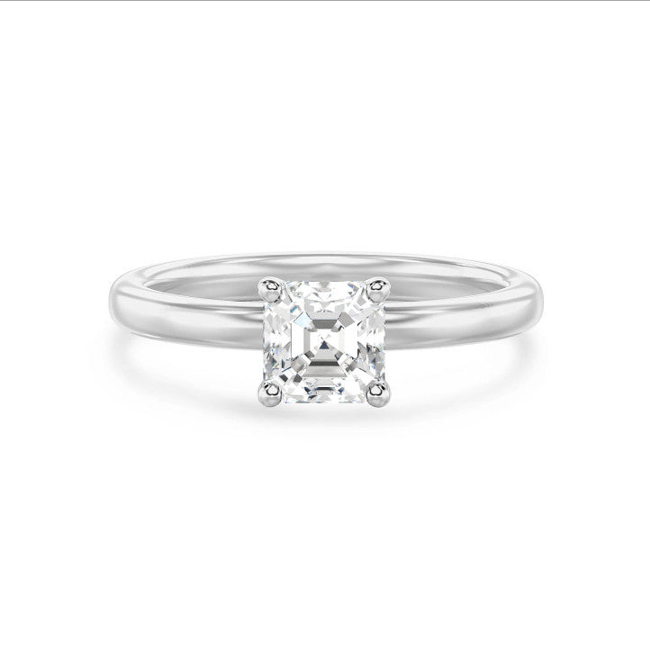 14 K Gold Asscher Ring