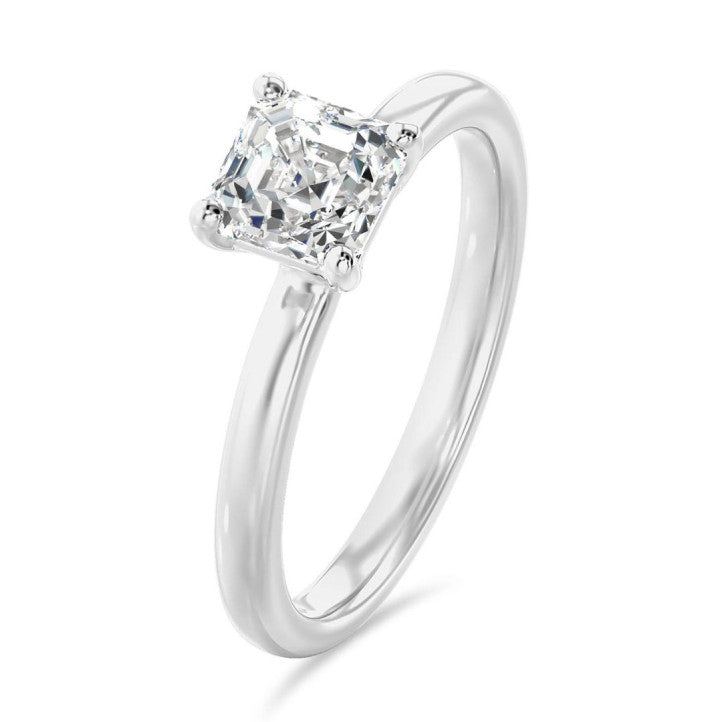 14 K Gold Asscher Ring
