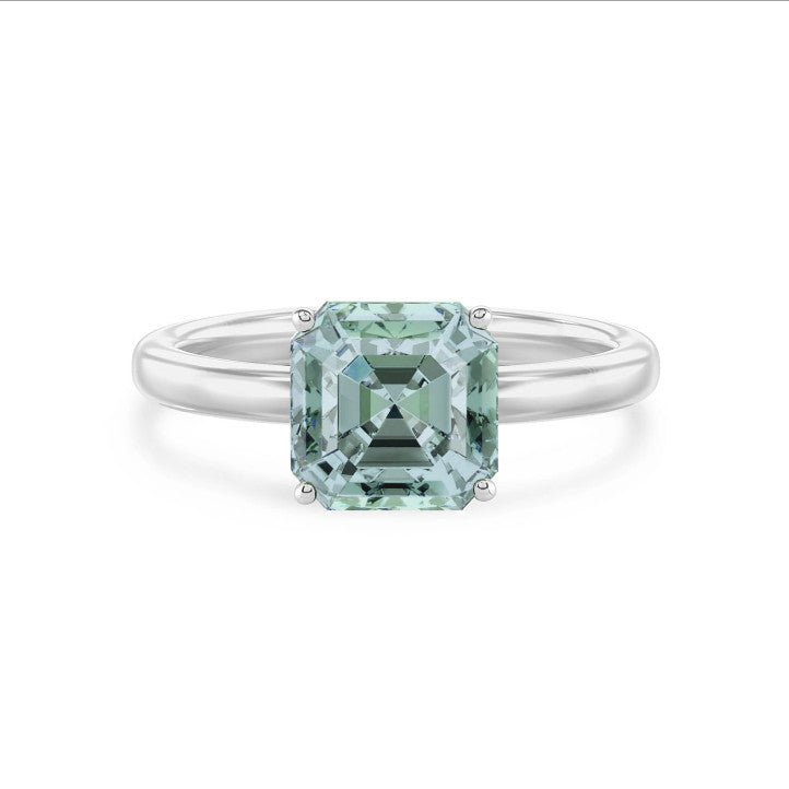 18K White Gold Freesia Asscher Diamond Engagement Ring