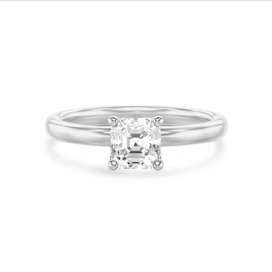 14 K Gold Asscher Ring