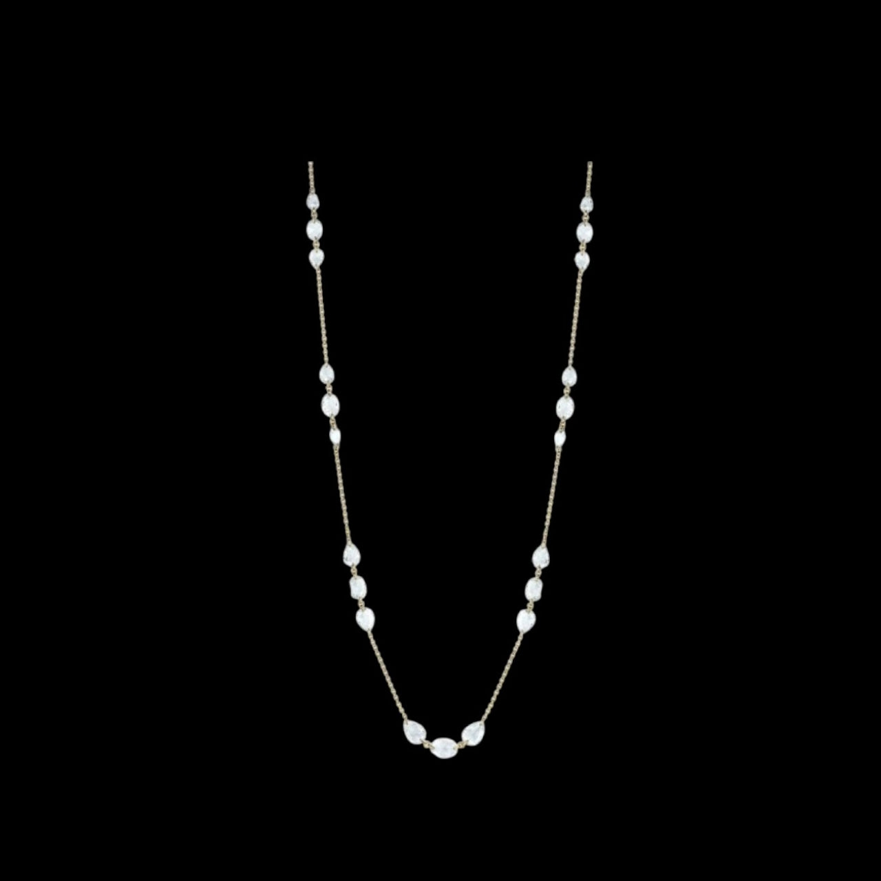 Triple Station Diamond Necklace